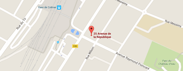 Plan pour situer l'auto-école larger à Colmar