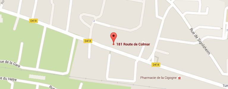 Plan pour situer l'auto-école larger à Ingersheim