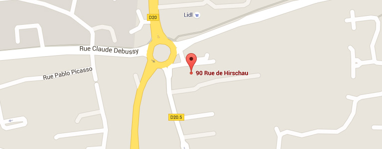 Plan pour situer l'auto-école larger à Kingersheim