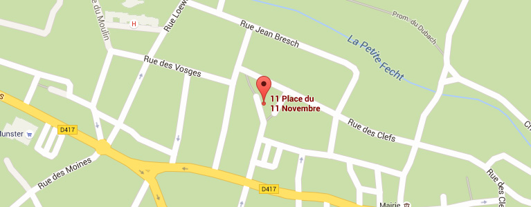Plan pour situer l'auto-école larger à Munster