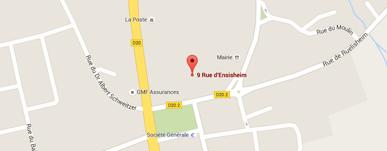 Plan pour situer l'auto-école larger à Wittenheim